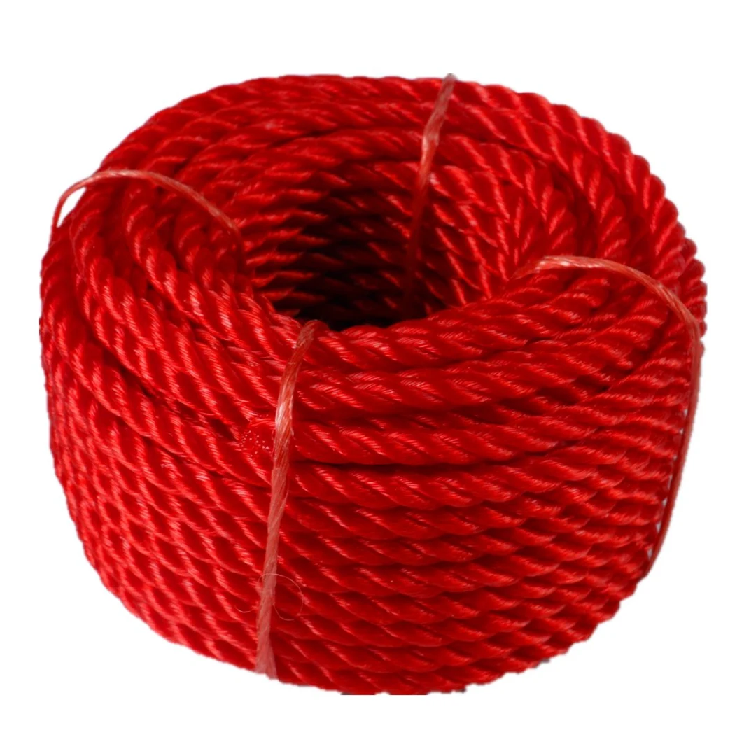 High Strength Woven Marine Polyamide PE PP Poly-Wire Polypropylene Plastic Polyester 3 Strands of PP Rope (nylon / PP / PE / polyester)